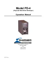 Предварительный просмотр 1 страницы Garner PD-4 Operation Manual