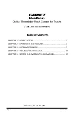 Preview for 2 page of Garnet MULTIRACK 688-D Manual