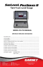 Garnet SeeLevel ProSeries II 810-PS2 Manual preview