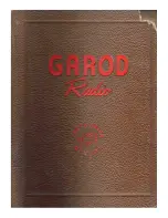 Garod Radio 900 Series Service Manual preview