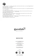 Preview for 12 page of garofalo EASY ROLL 90.S/2/TP User Manual