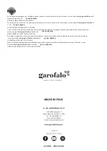 Preview for 12 page of garofalo EASY SPOGLIATOIO 170/1.31/SP User Manual