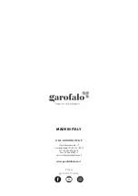 Preview for 16 page of garofalo TUSCANY 100.2P User Manual