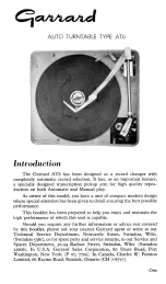 Предварительный просмотр 2 страницы Garrard AT6 Instruction Manual