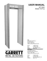 Preview for 1 page of Garrett 1167700 MT 5500 User Manual