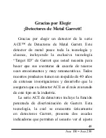 Preview for 3 page of Garrett ACE 150 Manual De Usuario