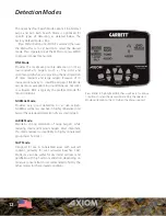 Preview for 12 page of Garrett Axiom User Manual