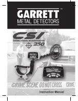 Preview for 1 page of Garrett CSI 250 Instruction Manual