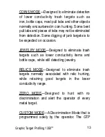 Preview for 13 page of Garrett Graphic Target Profiling 1350 Owner'S Manual