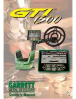 Garrett Metal Detector GTI 1500 Owner'S Manual preview