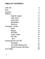 Preview for 4 page of Garrett Metal Detectors GTAx 550 Owner'S Manual