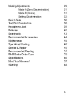 Preview for 5 page of Garrett Metal Detectors GTAx 550 Owner'S Manual