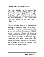 Preview for 7 page of Garrett SuperScanner User Manual