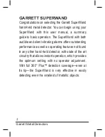 Preview for 2 page of Garrett SuperWAND User Manual