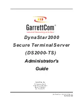 Предварительный просмотр 1 страницы GarrettCom DynaStar DS2000-TS Administrator'S Manual