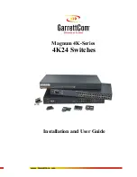 Preview for 1 page of GarrettCom Magnum 4K24C Installation And User Manual