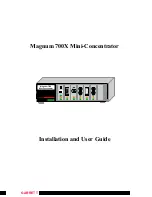 Preview for 1 page of GarrettCom Mini-Concentrator Magnum 700X Installation And User Manual