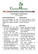 Garten Meister 81 63 64 Original Instructions preview