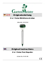 Предварительный просмотр 1 страницы Garten Meister 94 00 90 Original Instructions Manual