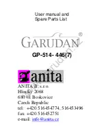 Garudan GP-514-446 User Manual And  Spare Parts List preview