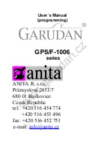 Garudan GPS/F-1006 Series User Programming Manual preview