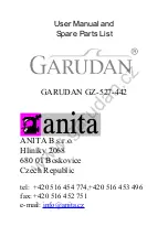 Preview for 1 page of Garudan GZ-527-442 User Manual And  Spare Parts List