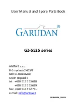 Preview for 1 page of Garudan GZ-5525 Series User'S Manual And Spare Parts Book