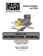 Gary Machinery 3354 Instruction Manual preview