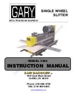 Preview for 1 page of Gary Machinery 3354 Instruction Manual