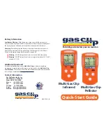 Gas Clip Technologies Multi Gas Clip Infrared Quick Start Manual preview