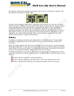 Preview for 8 page of Gas Clip Technologies Multi Gas Clip Operator'S Manual