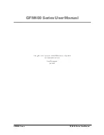 Preview for 2 page of Gas Data GFM400 Series User Manual