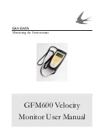 Gas Data GFM600 User Manual preview