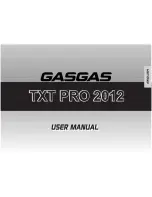 Preview for 1 page of GAS GAS TXT PRO 2012 User Manual