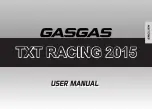 Preview for 1 page of GAS GAS TXT RACING 2015 User Manual