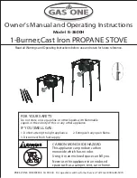 GAS ONE B-3600H Owner'S Manual And Operating Instructions preview