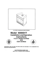 Gas Technologies 6000DVT Installation And Operator'S Manual предпросмотр