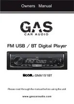 GAS GMA151BT Owner'S Manual preview