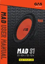 GAS Mad S1-104 User Manual preview