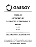 Preview for 1 page of Gasboy 4860 Series Installation Manual
