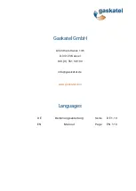 Preview for 2 page of gaskatel FlexCell PTFE User Manual