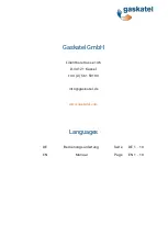 Preview for 2 page of gaskatel Mini-HydroFlex User Manual