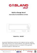 GASLAND chef BI30SP Instructions For Installation And Use Manual preview