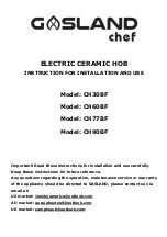 GASLAND chef CH30BF Instructions For Installation And Use Manual preview