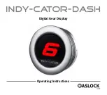 Предварительный просмотр 1 страницы GASLOCK INDY-CATOR-DASH Operating Instructions Manual