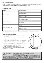 Предварительный просмотр 6 страницы Gasmate CH205HTODS Manual