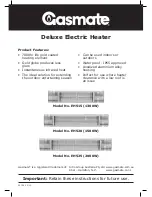 Gasmate EH515 User Manual предпросмотр