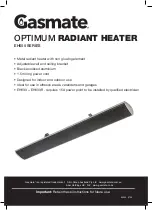 Gasmate OPTIMUM EH633R Installation, Operation And Maintenance Instructions preview