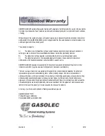 Предварительный просмотр 2 страницы Gasolec G12 Instruction Manual