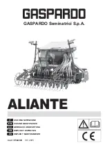 Предварительный просмотр 1 страницы Gaspardo ALIANTE Use And Maintenance